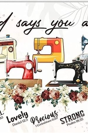 MATou Kitchen Sewing God Says You are Retro Metal Signsvintage Aluminum Sign for Sewing Room Home Coffee Wall Pediments Bathroom 12x8 in Tin Sign Home Decor Metal Signs Wall Decor