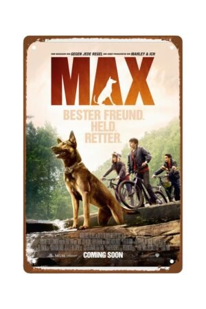 Max Moviewall art Metal Wall Tin Sign Movie Poster room decor Retro Gift Man Cave Decor Vintage Decorations 8"x12"
