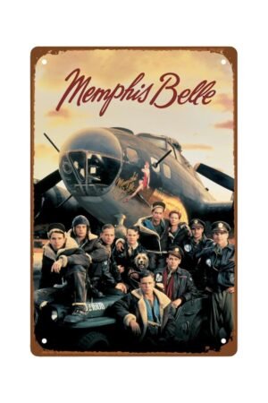 Memphis Belle Filmwall art Metal Wall Tin Sign Classic Movies Vintage room decor Retro Gift Man Cave Decor Vintage Decorations 8"x12"