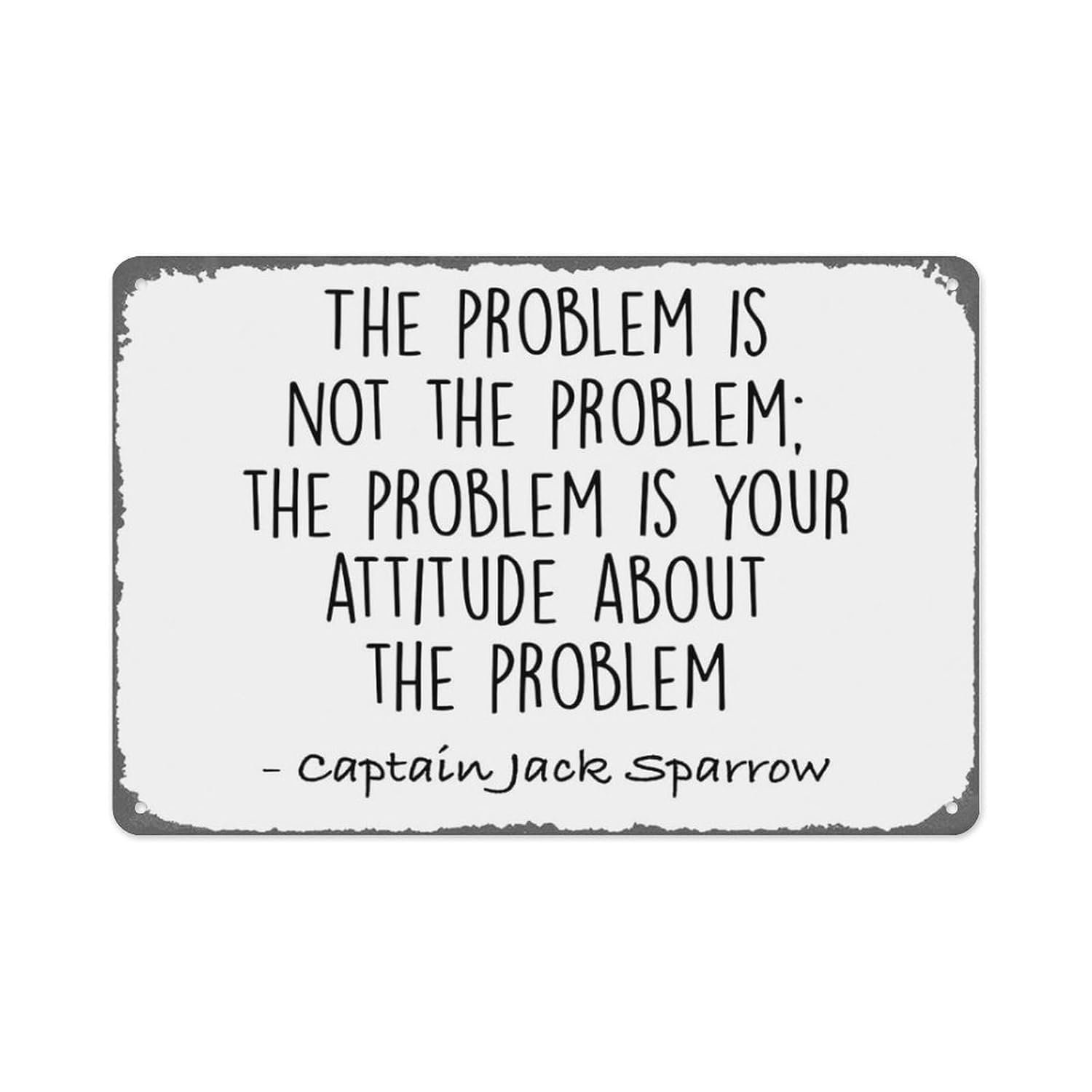 Metal Sign The Problem Is Not Jack Sparrow Tin Poster 12 X 8 Inches