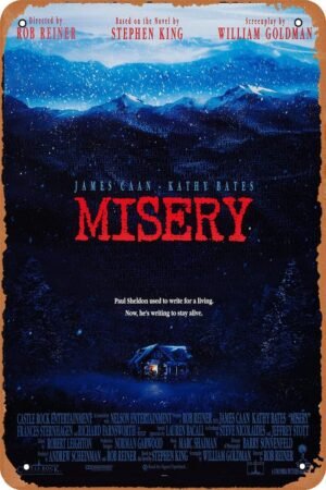 Misery Poster Classic Film Movie Tin Sign Home Bar Bedroom Wall Decoration Signs 8x12inch
