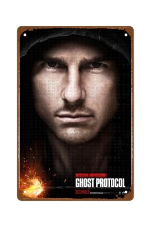 Mission Impossible - Ghost Protocol Moviewall art Metal Wall Tin Sign Artistic Posters Of Dormitory decor Retro Gift Man Cave Decor Vintage Decorations 8"x12"