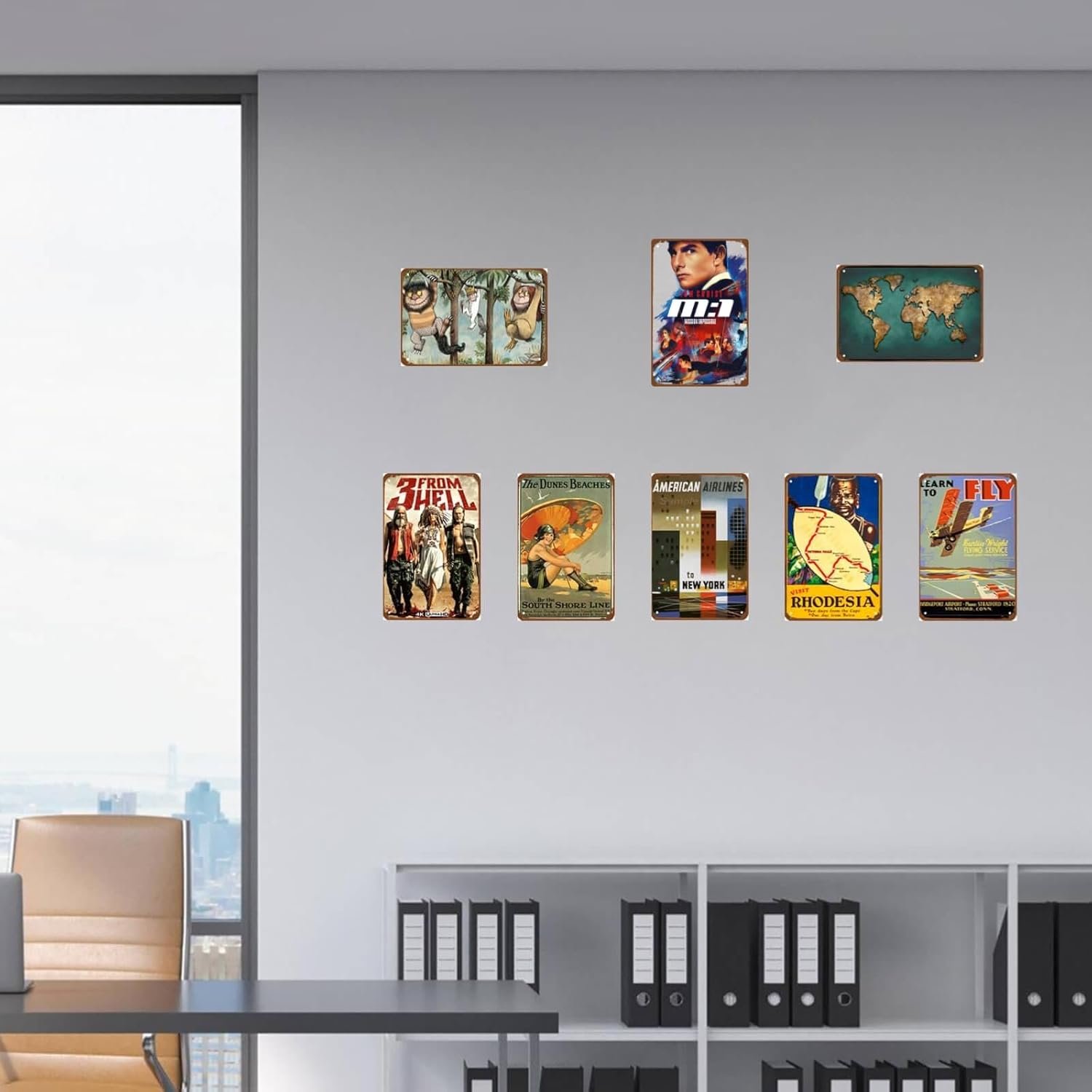 Mission Impossible Movie Metal Wall Tin Sign Mission Collection Movie Retro Gift Man Cave Decor Vintage Decorations 8"x12"