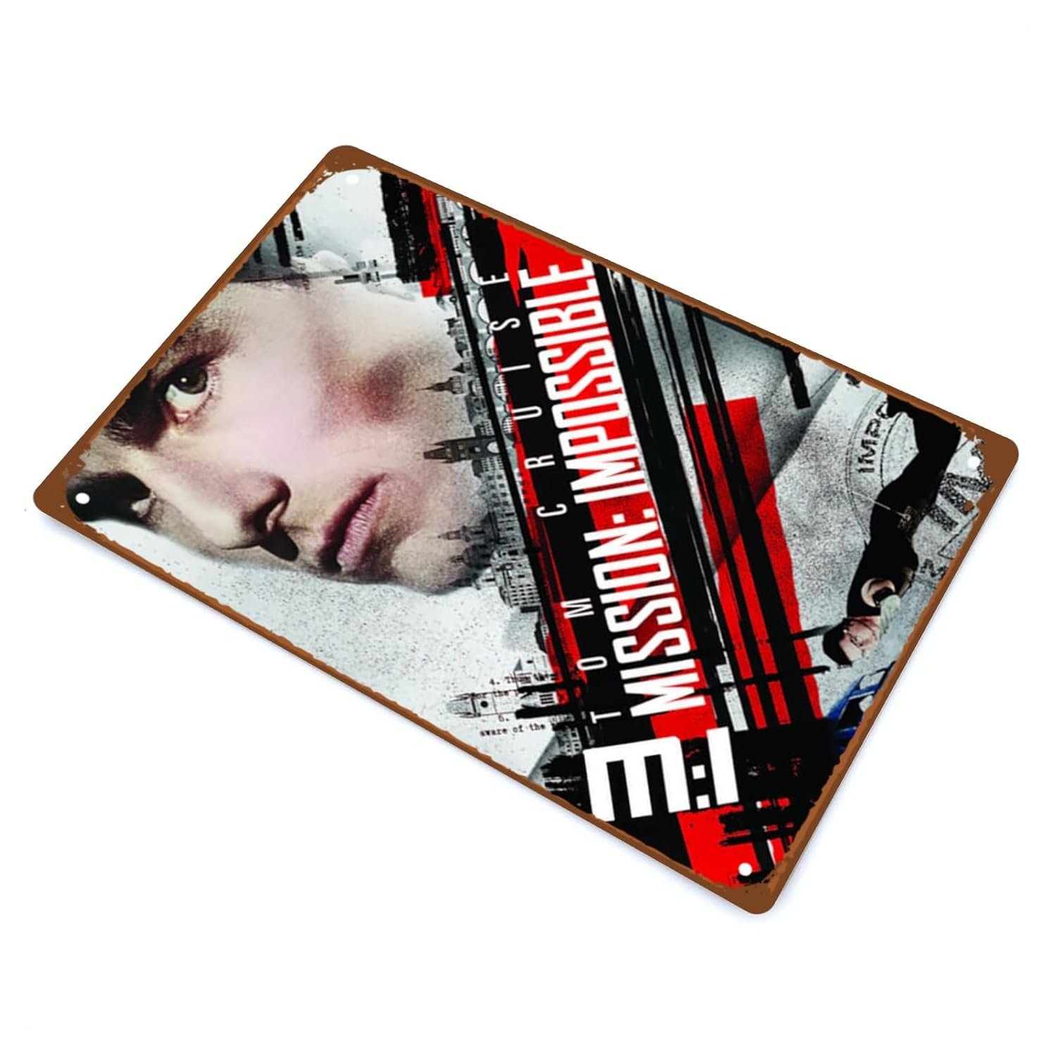 Mission Impossible Movie Metal Wall Tin Sign Mission Collection Movie Retro Gift Man Cave Decor Vintage Decorations 8"x12"