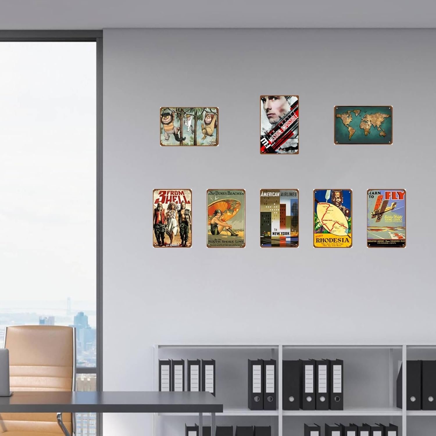 Mission Impossible Movie Metal Wall Tin Sign Mission Collection Movie Retro Gift Man Cave Decor Vintage Decorations 8"x12"