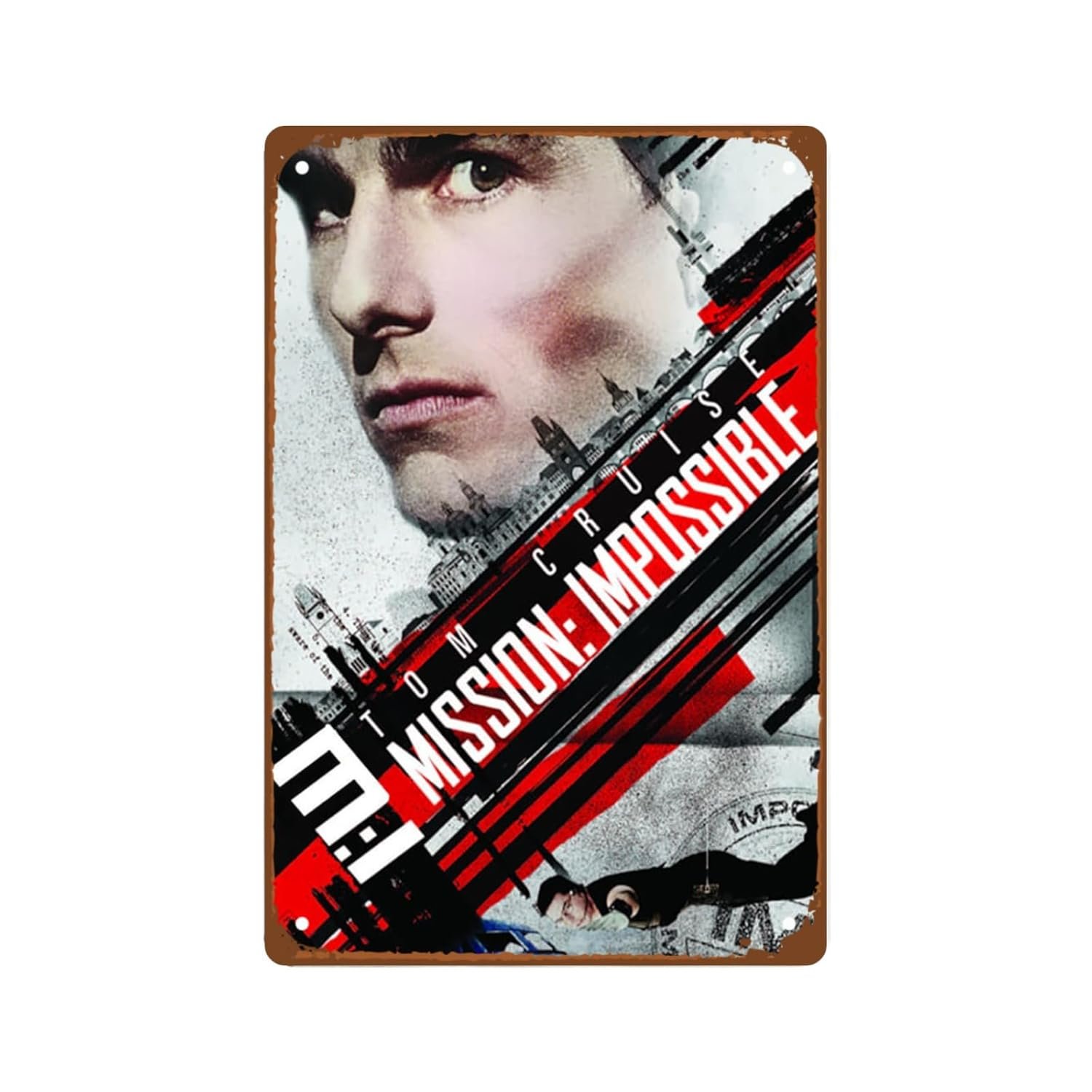 Mission Impossible Movie Metal Wall Tin Sign Mission Collection Movie Retro Gift Man Cave Decor Vintage Decorations 8"x12"