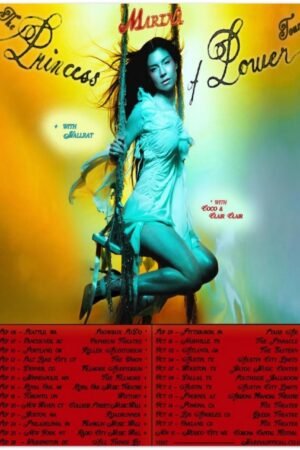 Mitski The Princess of Power Tour Poster 2025 Indie Concert Art Print