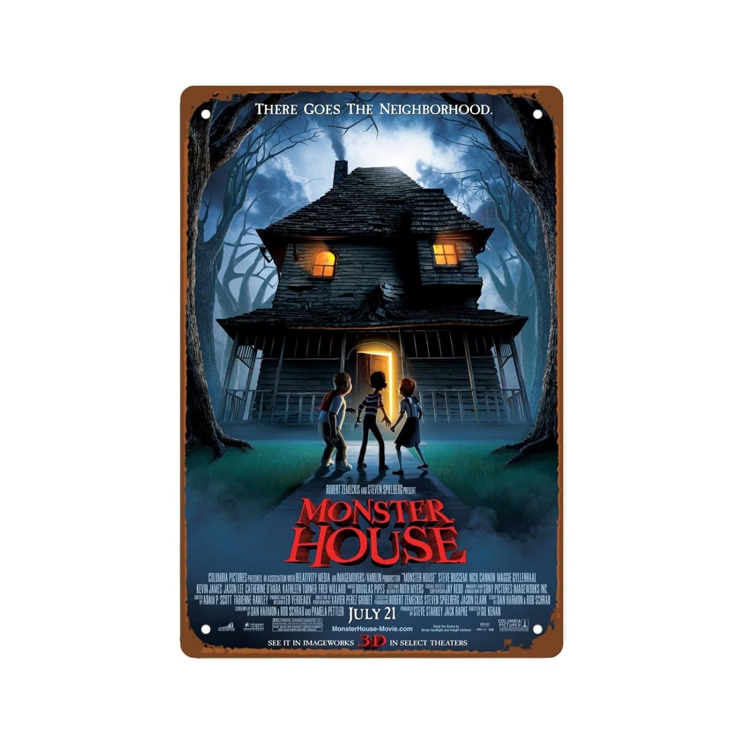 Monster House Metal Sign