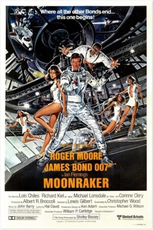Moonraker- Movie Poster - Roger Moore - US Version #1-24 x 36 Inches