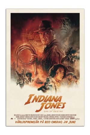 Movie Indiana Jones And The Dial of Destiny Poster Print Wall Art Canvas Painting Room Aesthetic Bedroom Decoration Pictures (Unframed, (12x18inch(30x45cm)