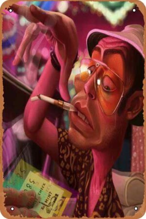 Movie Poster Fear And Loathing in Las Vegas Movie Metal Tin Sign Retro Vintage Wall Art Decor Gifts for Man Women 8x12 inches