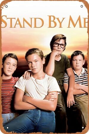 Movie Poster Stand by Me Movie Metal Tin Sign Retro Vintage Wall Art Decor Gifts for Man Women 8x12 inches