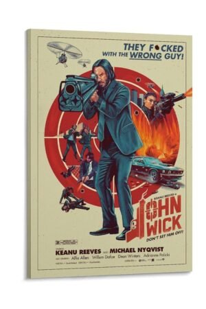 Movie Posters JohnWickposter Poster Decorative Painting Canvas Wall Art Living Room Posters Bedroom Painting 16x24inch(40x60cm)