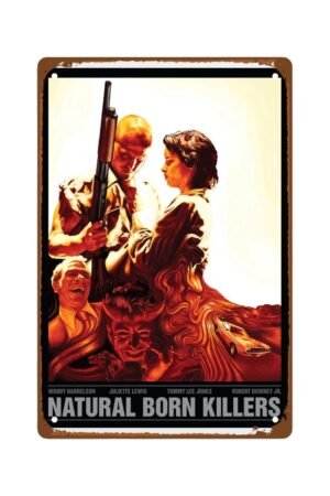 Natural Born Killers Movie Metal Wall Tin Sign Vintage Movie Posters Man Cave Decor Retro Gift Vintage Decorations 8"x12"