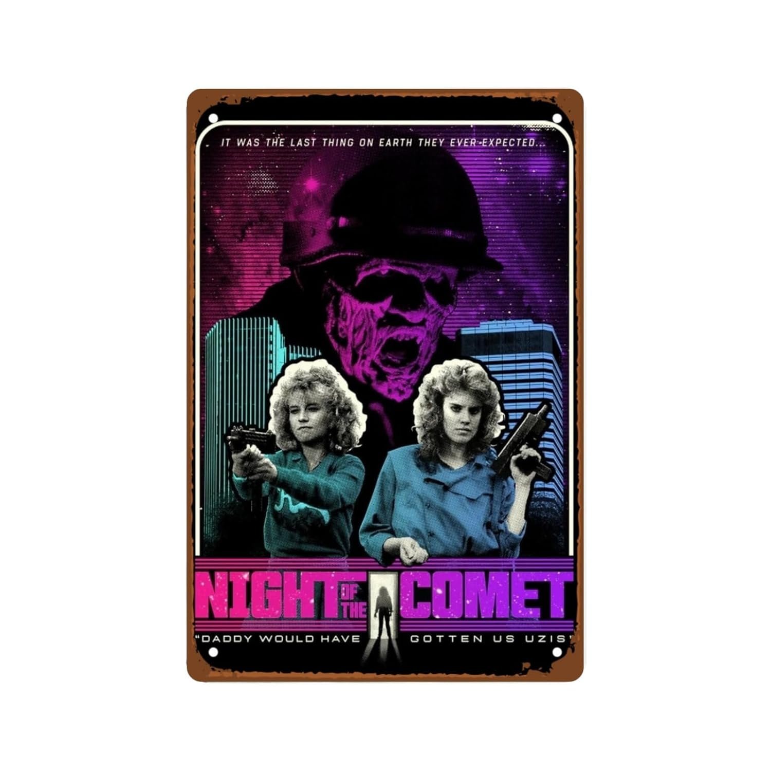 Night Of The Comet Metal Sign