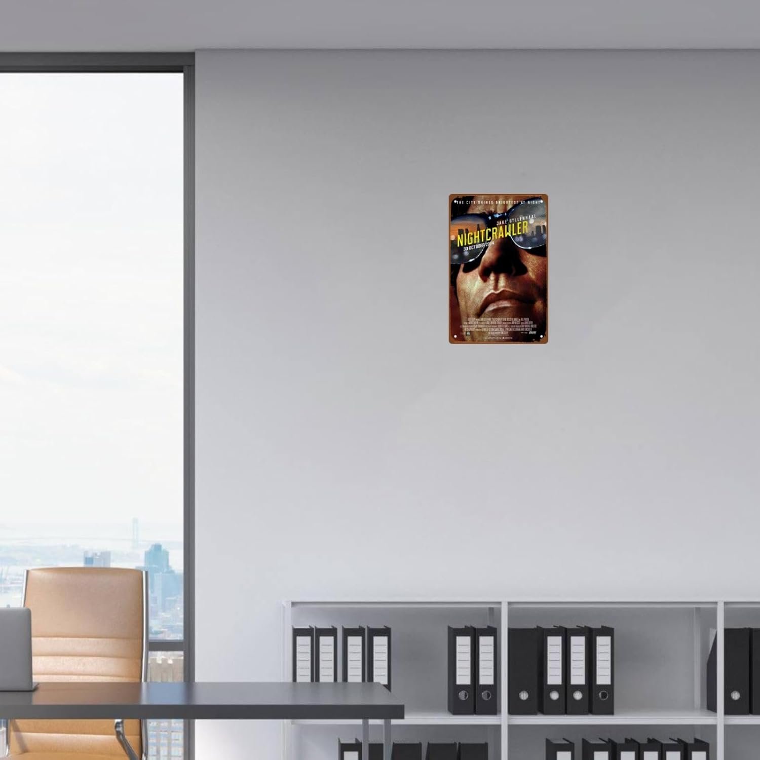 Nightcrawler Movie Metal Wall Tin Sign Classic Movie Poster Retro Gift Man Cave Decor Vintage Decorations 8"x12"
