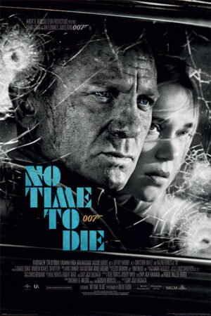 No Time To Die - Movie Poster (Regular Style - James Bond 007) (Size: 24" X 36")