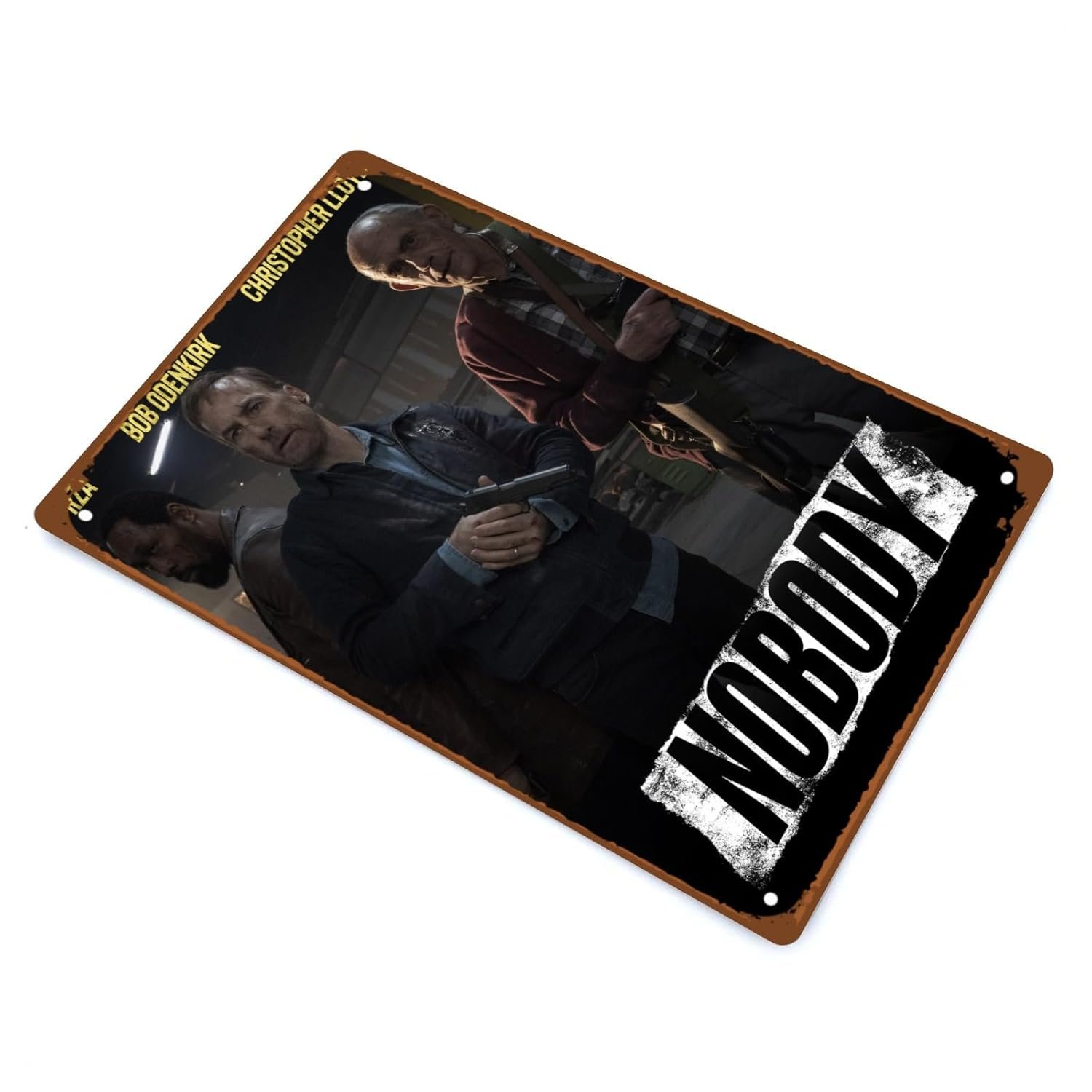 Nobody Movie Metal Wall Tin Sign Action Movie Poster Man Cave Decor Retro Gift Vintage Decorations 8"x12"