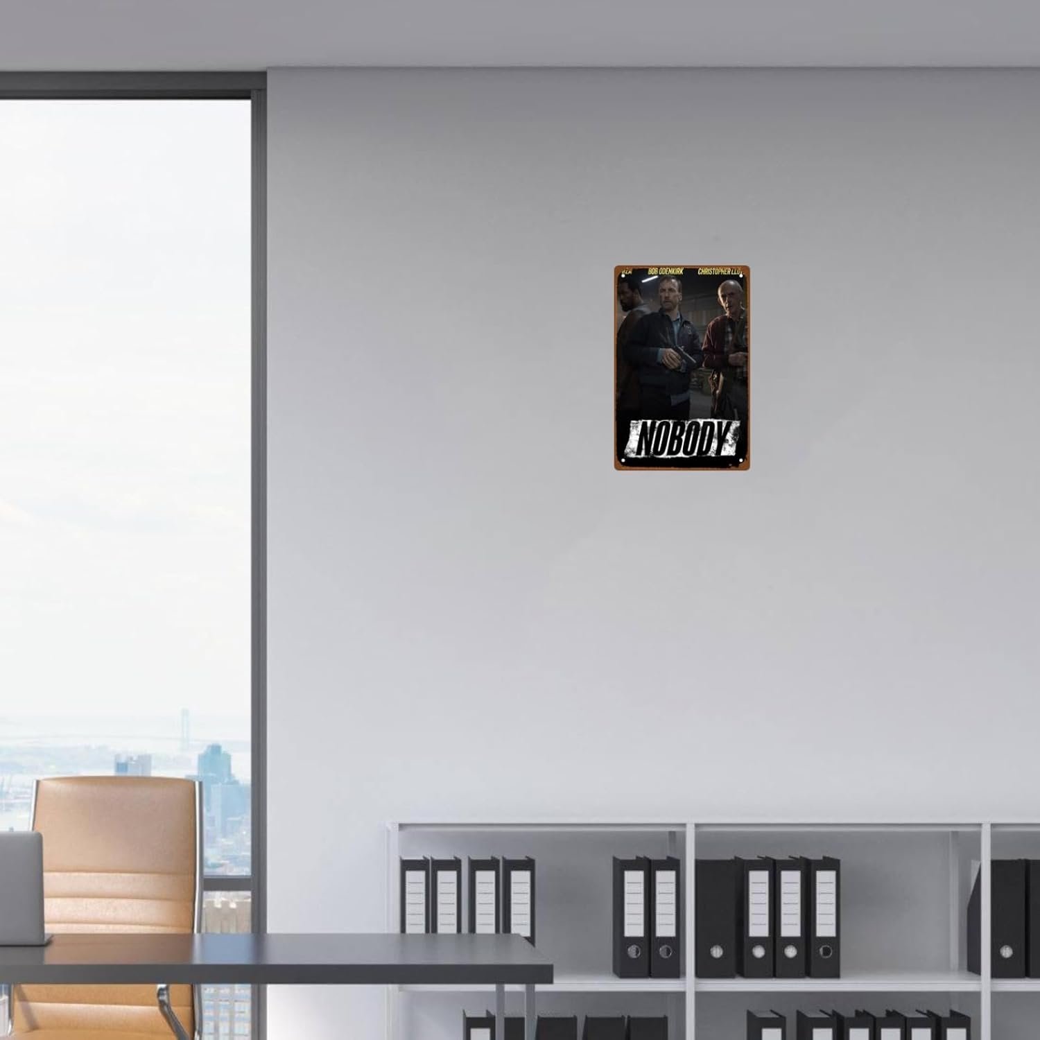 Nobody Movie Metal Wall Tin Sign Action Movie Poster Man Cave Decor Retro Gift Vintage Decorations 8"x12"