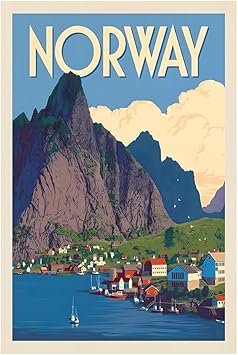 Norway - Vintage Travel Poster (8x12Inches(US/CANonly))