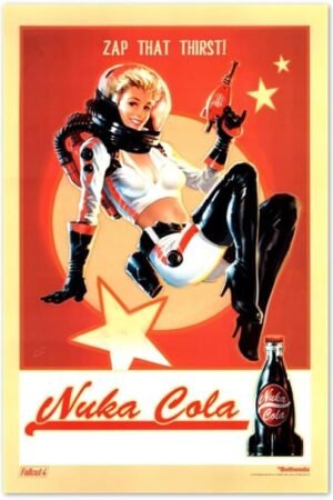 Nuka Cola Girl Zap That Thirst Pin Up Poster for Fallout Video Game #1-8 x 12 Inches