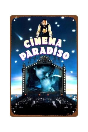 Nuovo Cinema Paradiso Moviewall art Metal Wall Tin Sign Classic Film Poster room decor Retro Gift Man Cave Decor Vintage Decorations 8"x12"