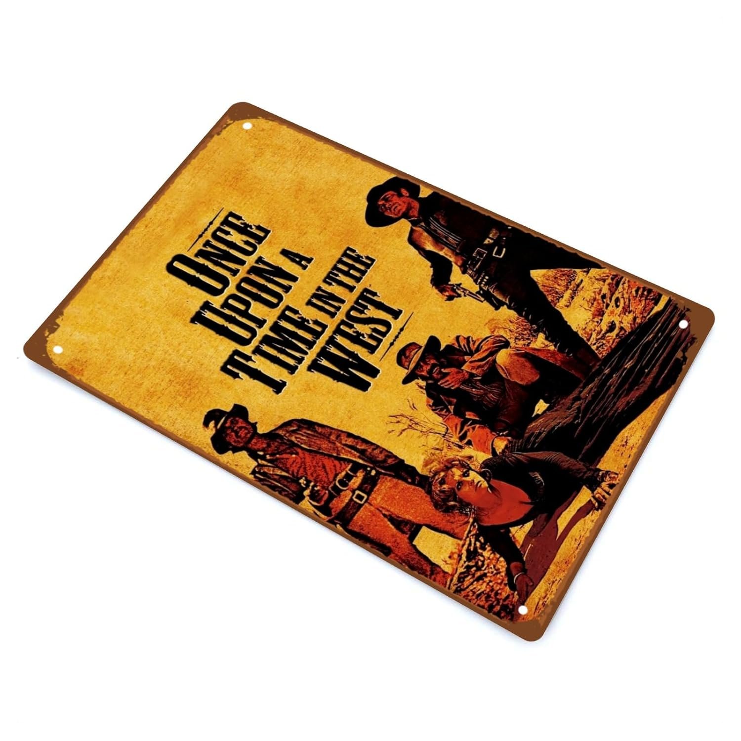 Once Upon A Time West Movie Man Cave Decor Classic Movie Poster Metal Wall Tin Sign Retro Gift Vintage Decorations 8"x12"
