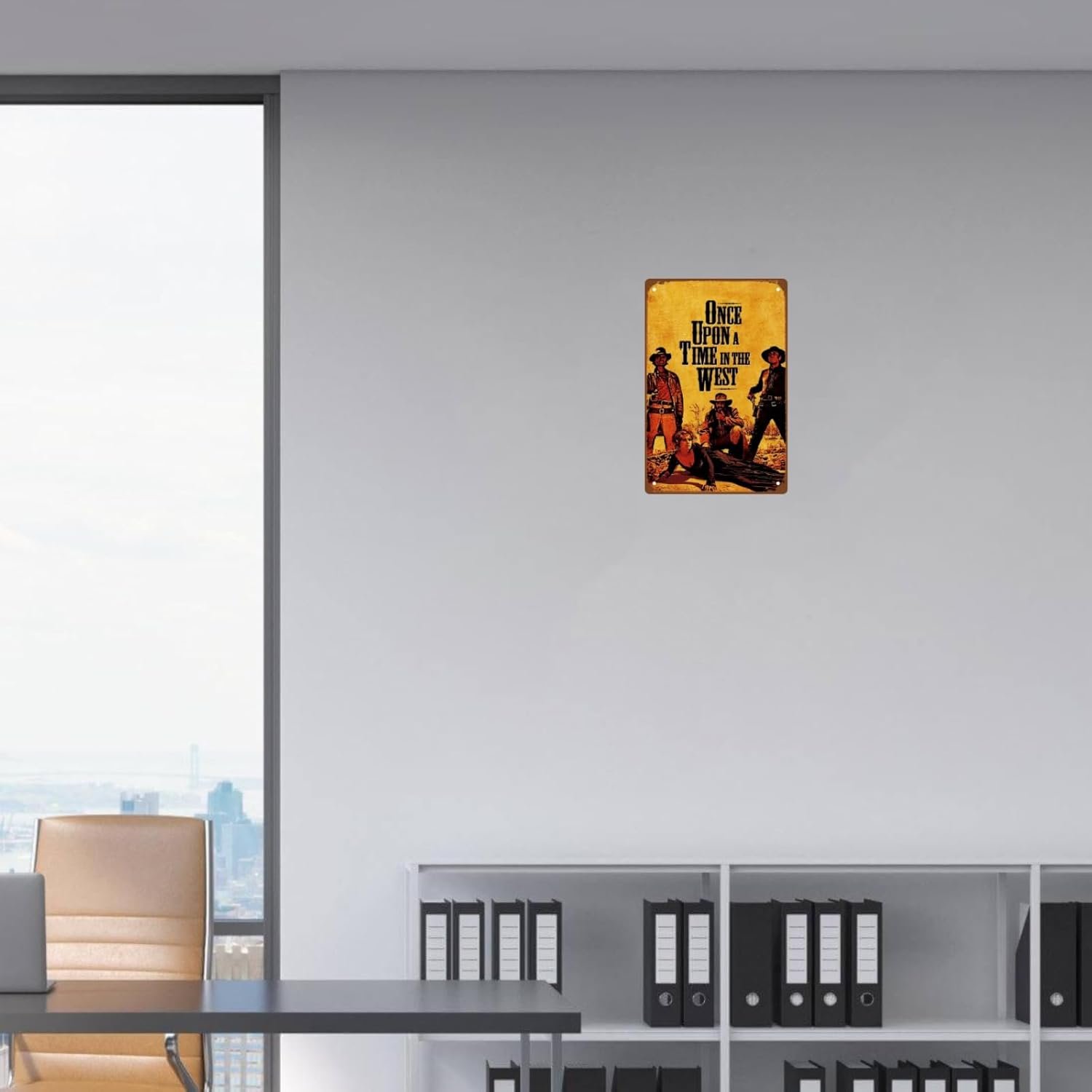 Once Upon A Time West Movie Man Cave Decor Classic Movie Poster Metal Wall Tin Sign Retro Gift Vintage Decorations 8"x12"