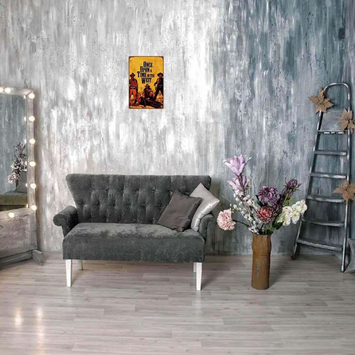 Once Upon A Time West Movie Man Cave Decor Classic Movie Poster Metal Wall Tin Sign Retro Gift Vintage Decorations 8"x12"