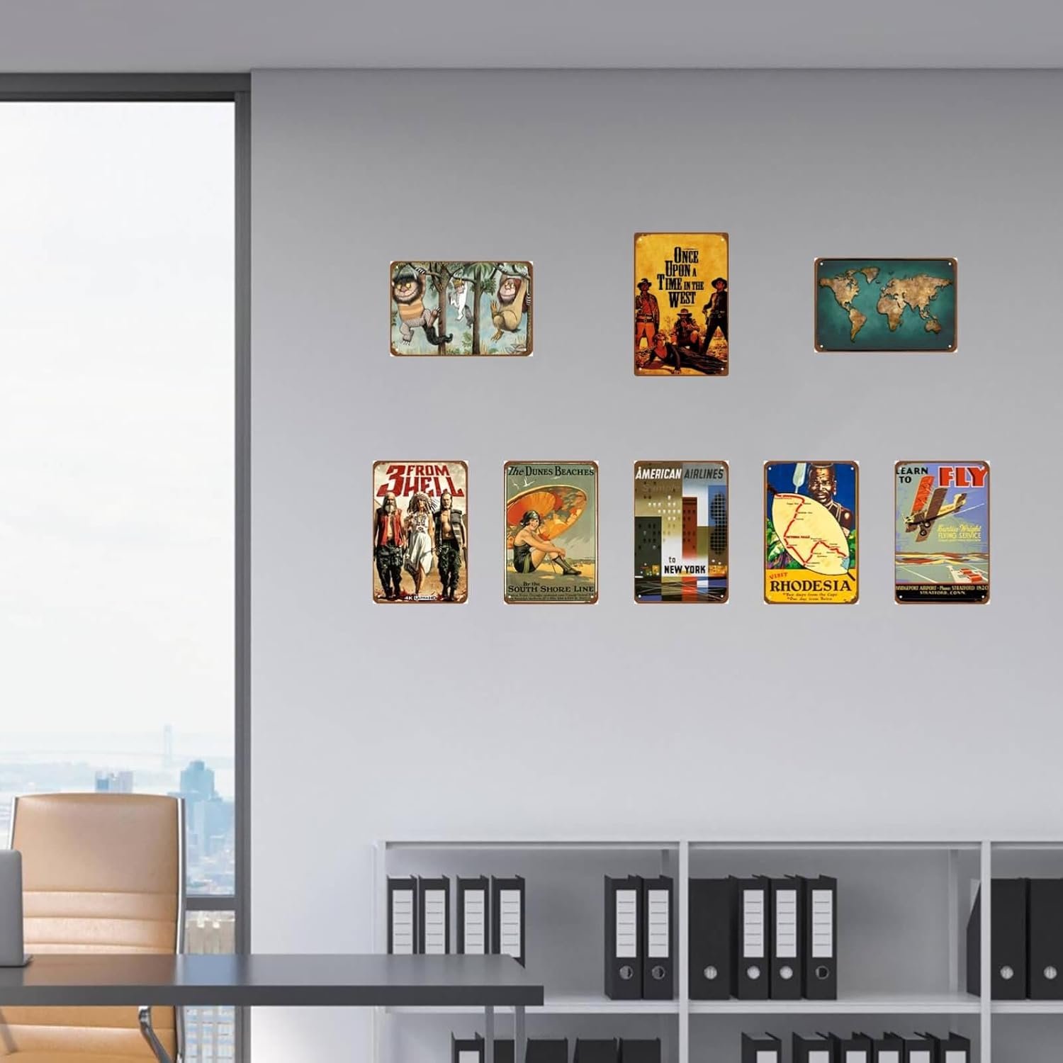 Once Upon A Time West Movie Man Cave Decor Classic Movie Poster Metal Wall Tin Sign Retro Gift Vintage Decorations 8"x12"