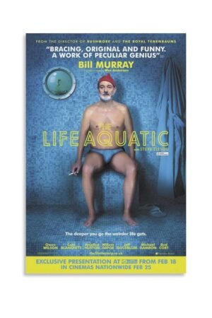 Paintings for Bedroom The Life Aquatic with Steve Zissou Movie Posters Prints Poster Decorative Painting Canvas Wall Art Living Room Posters Bedroom Painting 08x12inch(20x30cm)