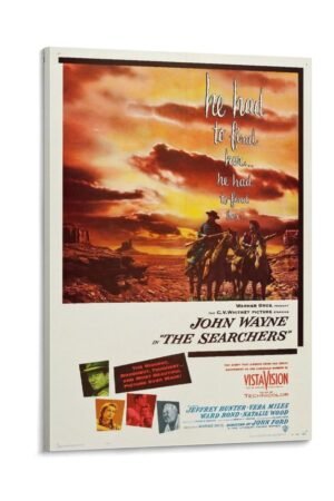 Paintings for Wall Decorations 1956 Movie Posters The Searchers Coffee Decor Canvas Art Poster And Wall Art Picture Print Modern Family Bedroom Decor Posters 12x18inch(30x45cm)
