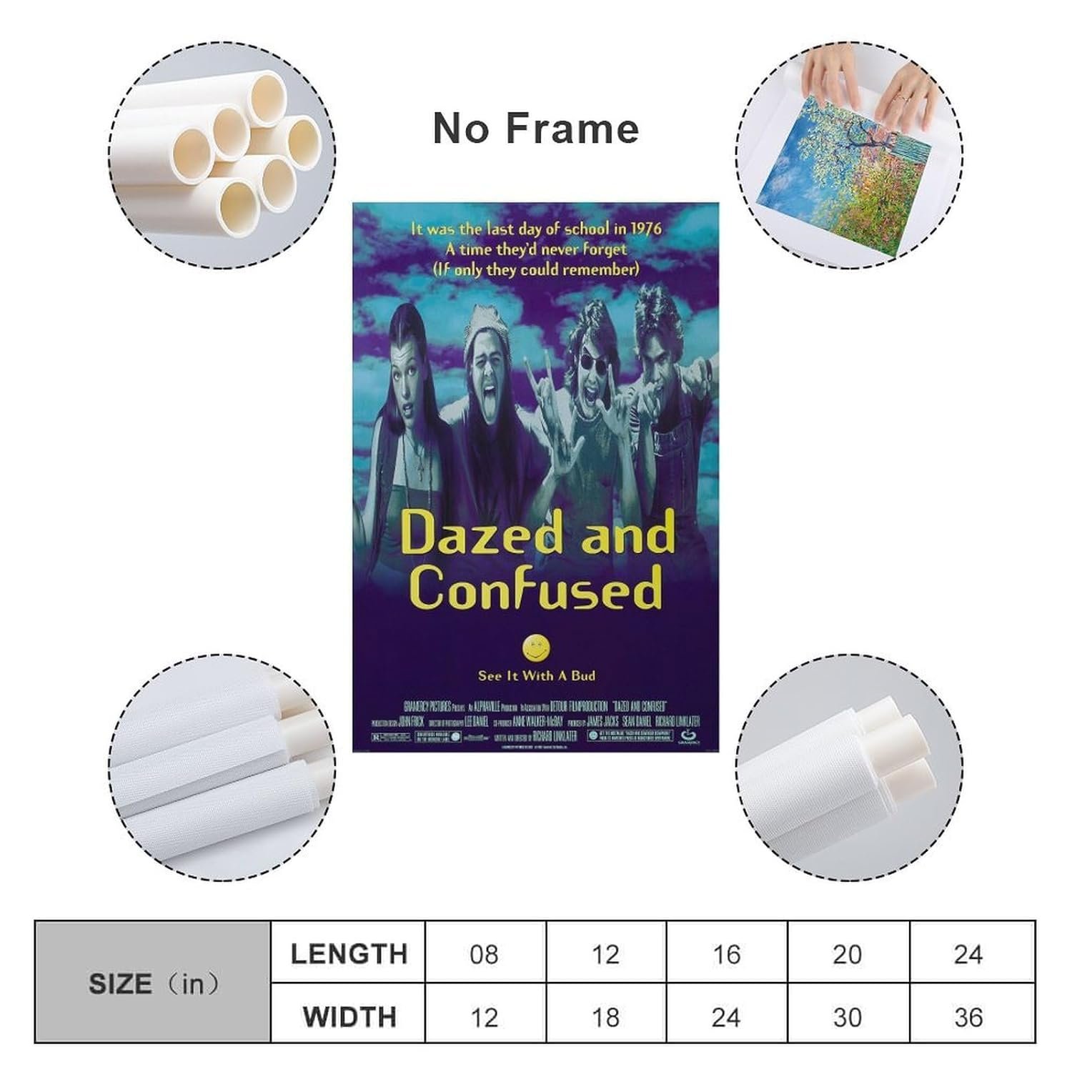 Paintings for Wall Decorations Dazed And Confused Movie Posters Cool Artwork Wall Art Home Decor Posters Gift Ideas Canvas Art Poster And Wall Art Picture Print Modern Family...