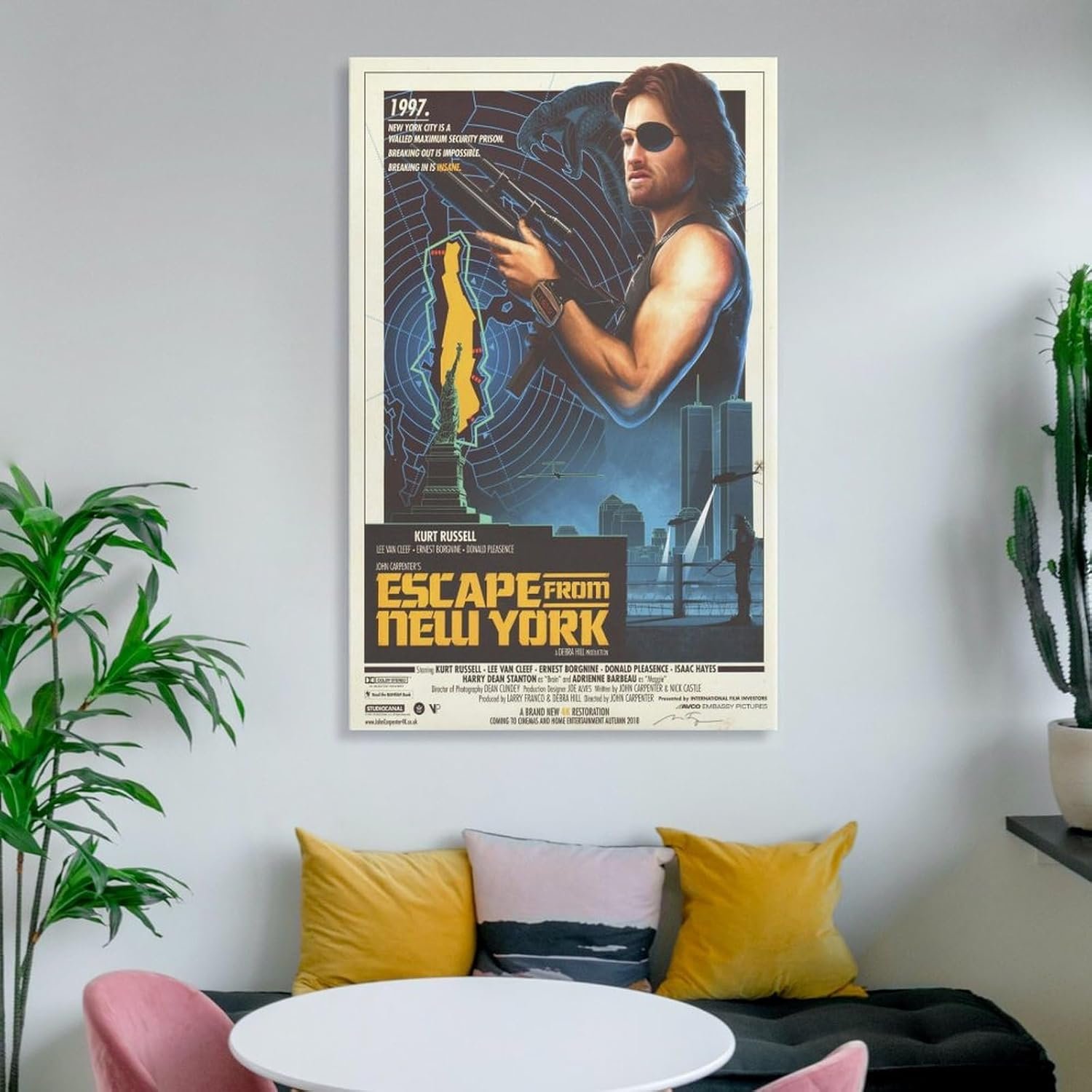 Paintings for Wall Decorations Escape from New York Movie Posters Cool Artwork Wall Art Home Decor Posters Gift Ideas Prints Canvas Art Poster And Wall Art Picture Print Modern...