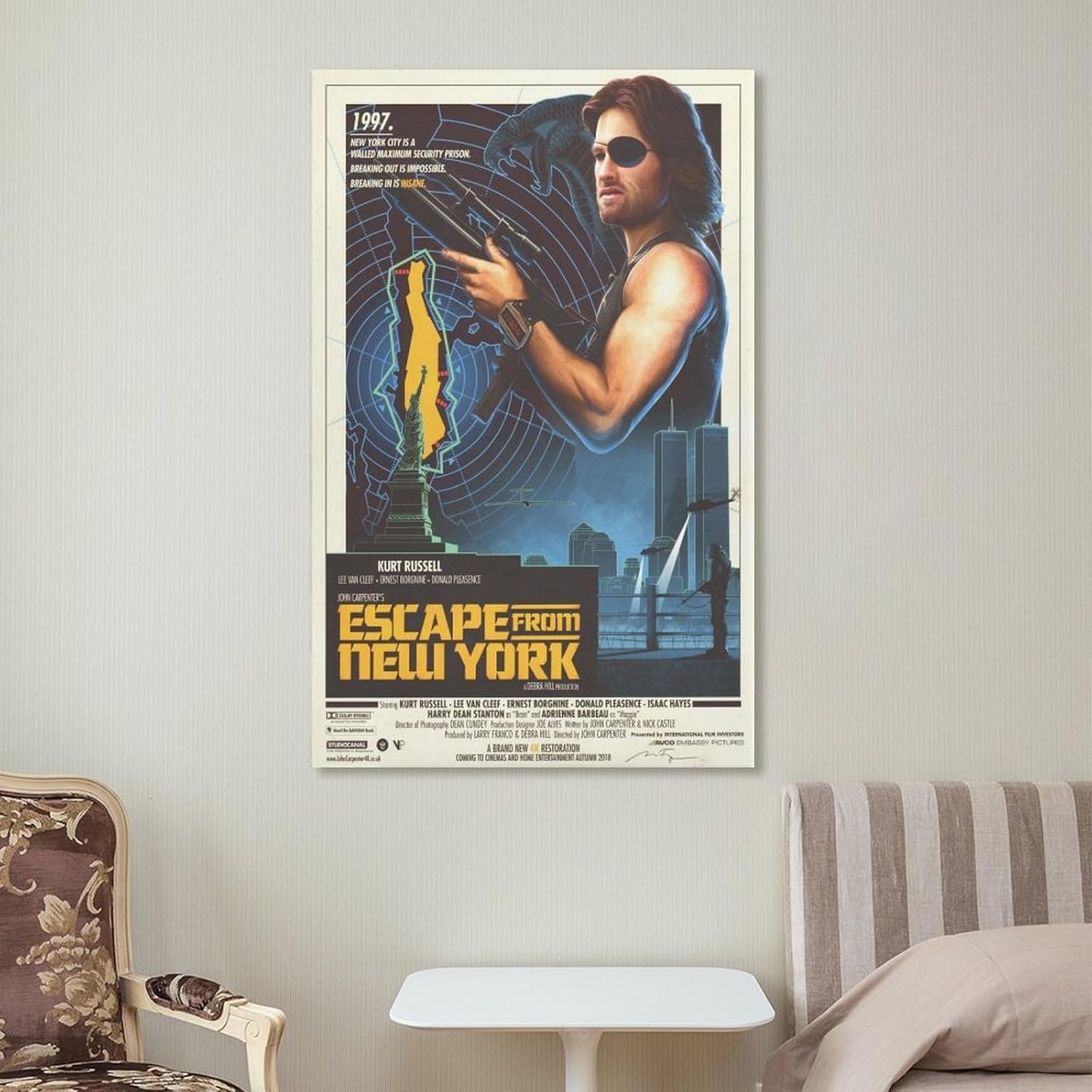 Paintings for Wall Decorations Escape from New York Movie Posters Cool Artwork Wall Art Home Decor Posters Gift Ideas Prints Canvas Art Poster And Wall Art Picture Print Modern...