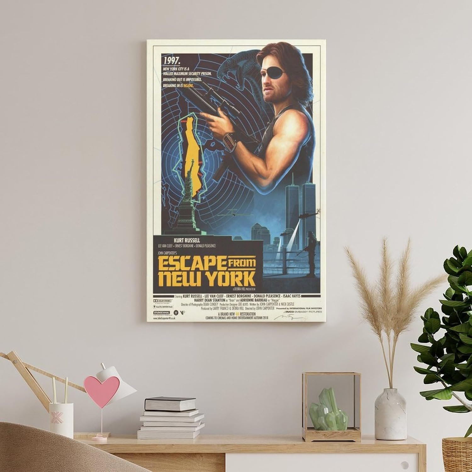 Paintings for Wall Decorations Escape from New York Movie Posters Cool Artwork Wall Art Home Decor Posters Gift Ideas Prints Canvas Art Poster And Wall Art Picture Print Modern...