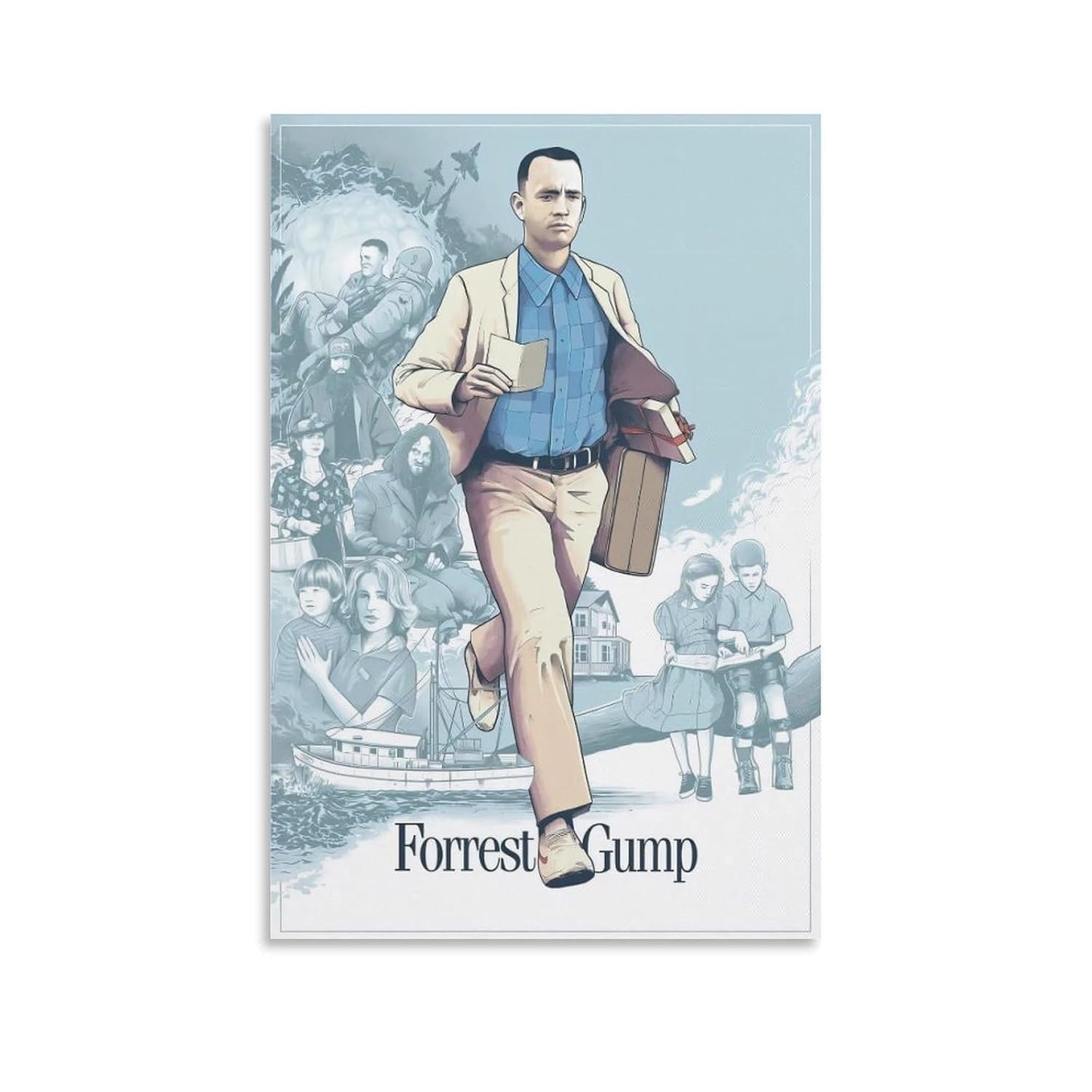Paintings for Wall Decorations Forrest Gump Movie Posters Prints Poster Decorative Painting Canvas Wall Art Living Room Posters Bedroom Painting 12x18inch(30x45cm)