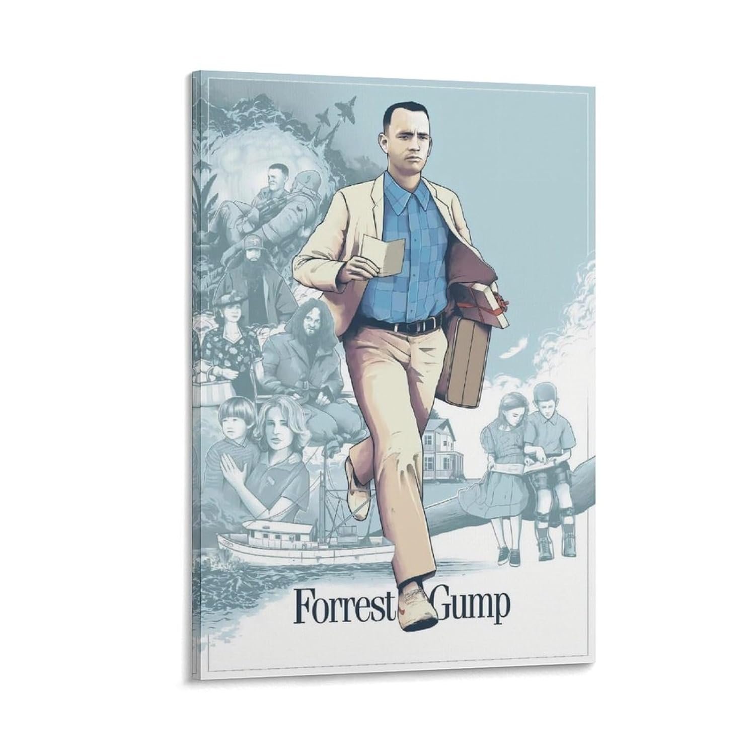 Paintings for Wall Decorations Forrest Gump Movie Posters Prints Poster Decorative Painting Canvas Wall Art Living Room Posters Bedroom Painting 12x18inch(30x45cm)