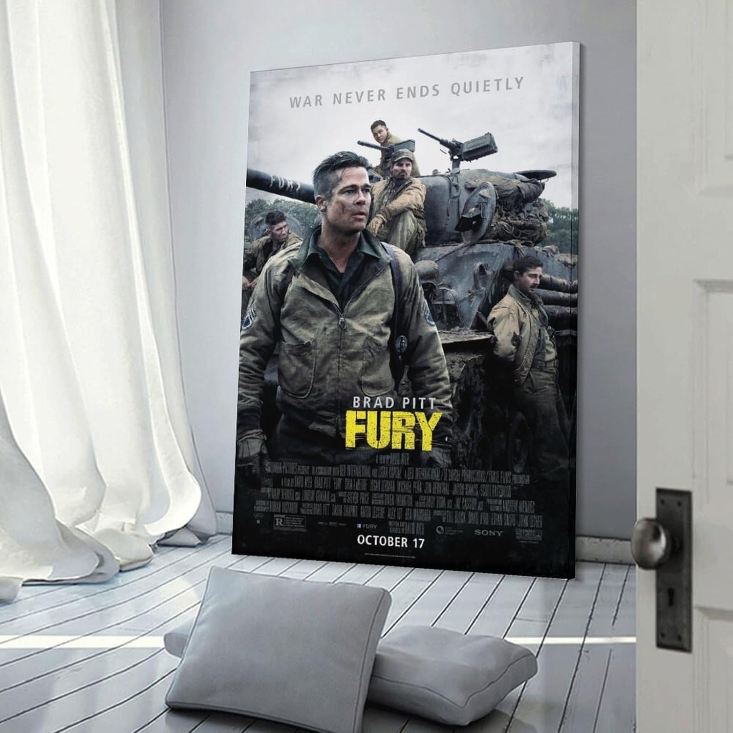 Paintings for Wall Decorations Fury Movie Posters Prints Canvas Art Poster And Wall Art Picture Print Modern Family Bedroom Decor Posters 24x36inch(60x90cm)