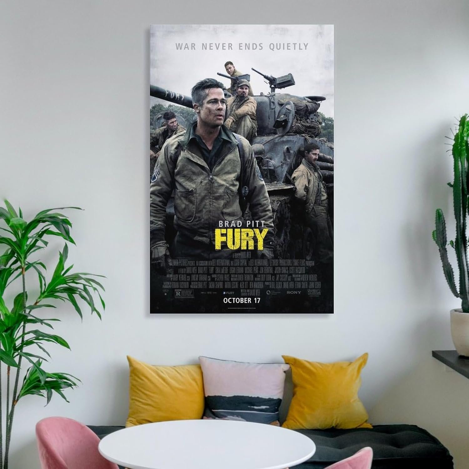 Paintings for Wall Decorations Fury Movie Posters Prints Canvas Art Poster And Wall Art Picture Print Modern Family Bedroom Decor Posters 24x36inch(60x90cm)