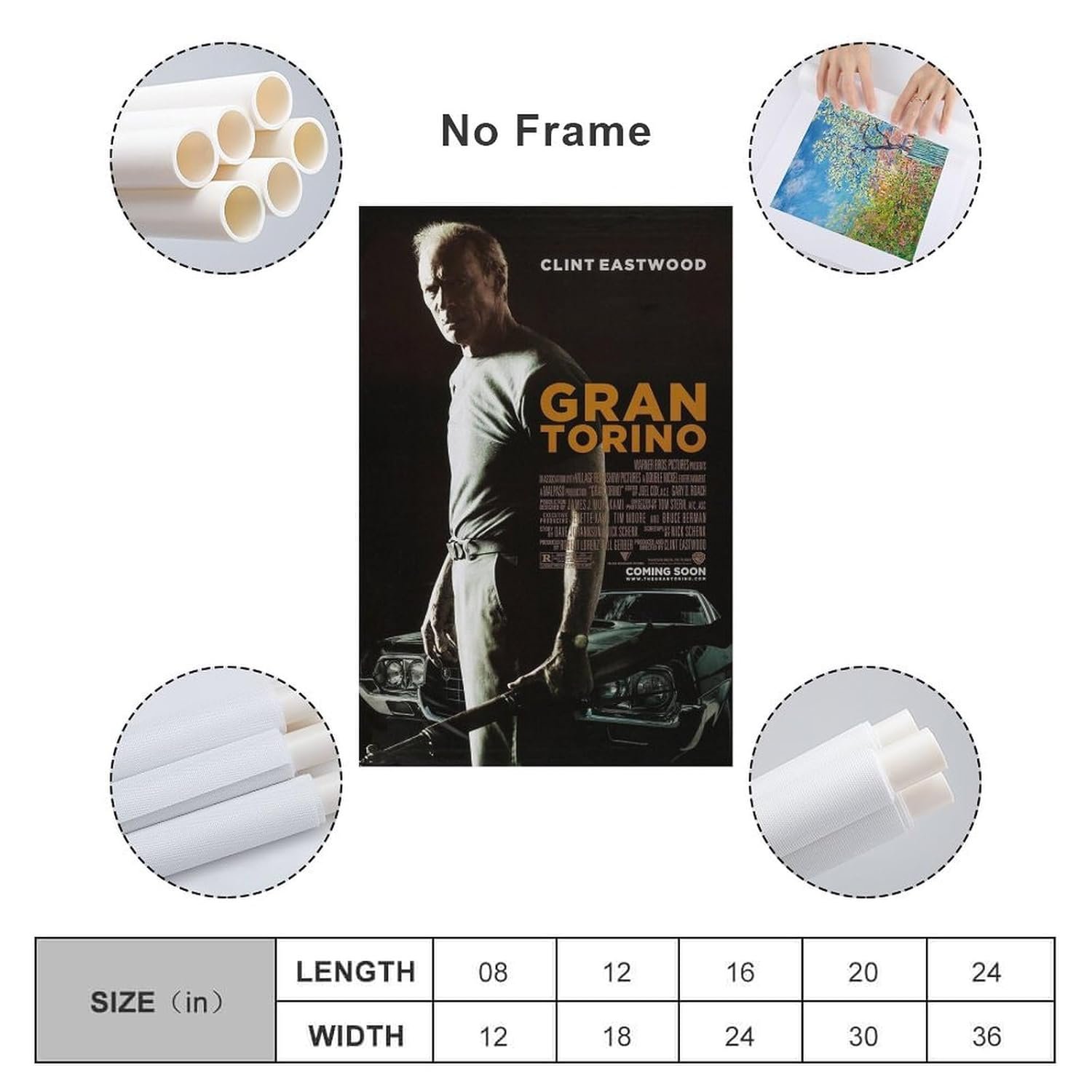 Paintings for Wall Decorations Gran Torino Movie Posters Custom Poster Prints Canvas Art Poster And Wall Art Picture Print Modern Family Bedroom Decor Posters 08x12inch(20x30cm)