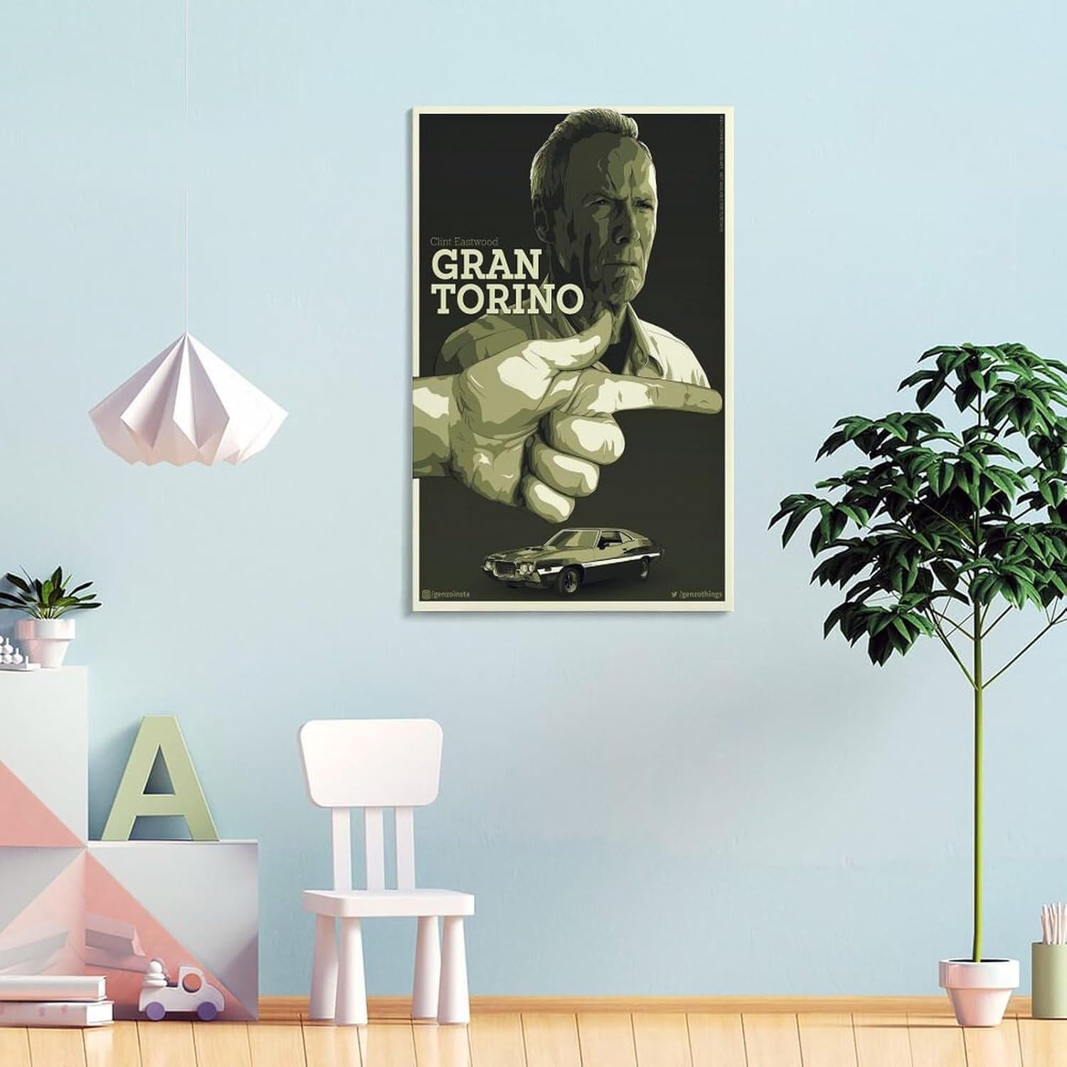 Paintings for Wall Decorations Gran Torino Movie Posters Custom Poster Prints Canvas Art Poster And Wall Art Picture Print Modern Family Bedroom Decor Posters 08x12inch(20x30cm)