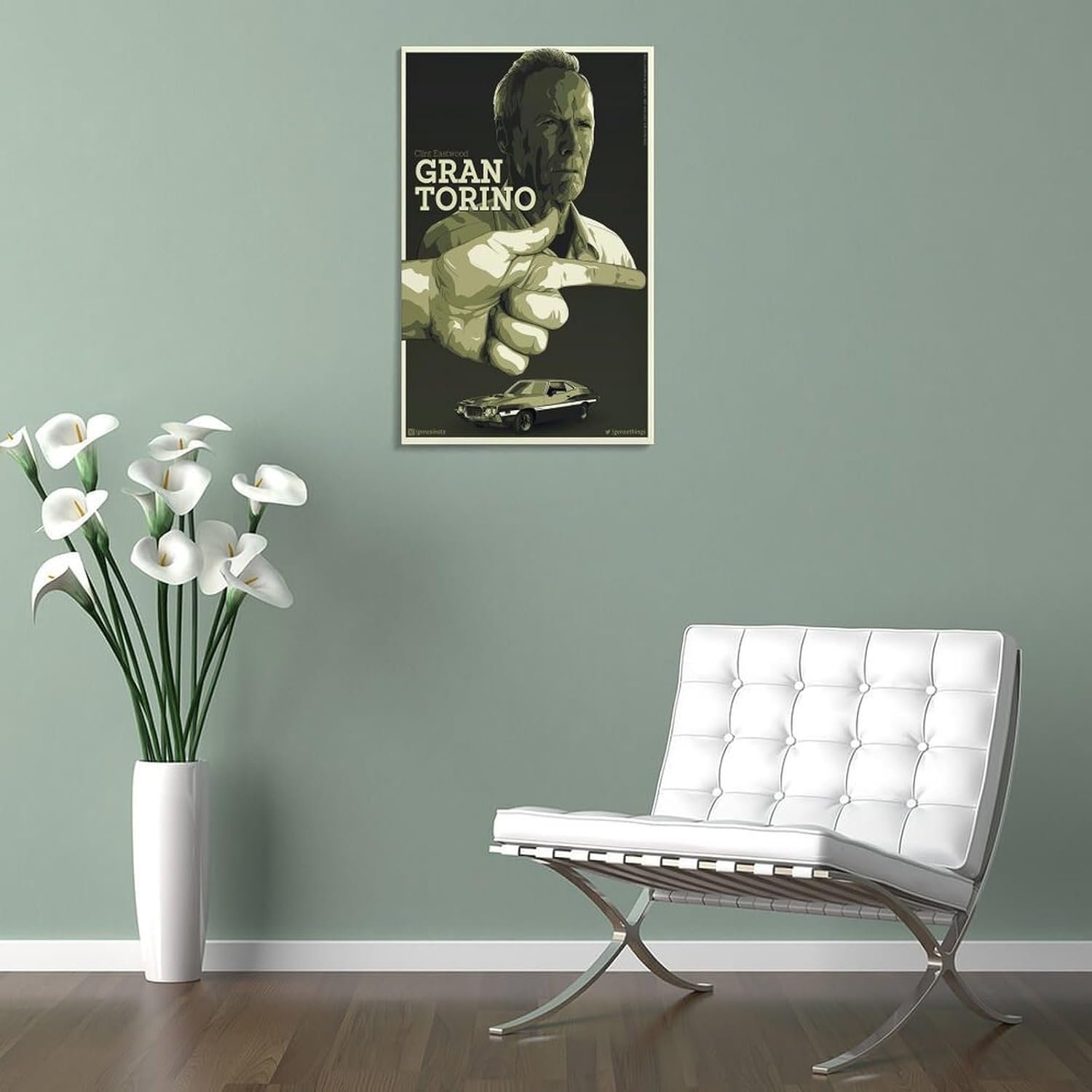 Paintings for Wall Decorations Gran Torino Movie Posters Custom Poster Prints Canvas Art Poster And Wall Art Picture Print Modern Family Bedroom Decor Posters 08x12inch(20x30cm)