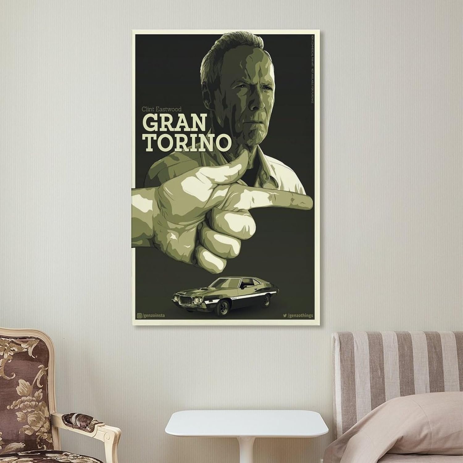 Paintings for Wall Decorations Gran Torino Movie Posters Custom Poster Prints Canvas Art Poster And Wall Art Picture Print Modern Family Bedroom Decor Posters 08x12inch(20x30cm)
