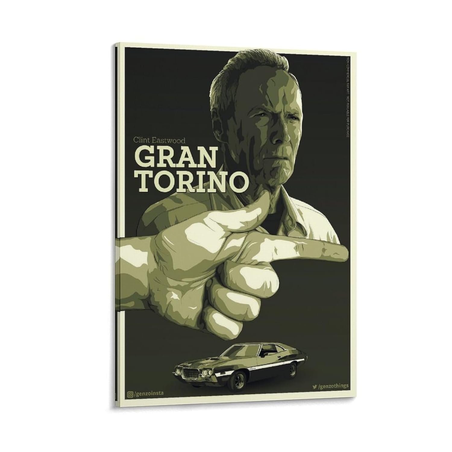 Paintings for Wall Decorations Gran Torino Movie Posters Custom Poster Prints Canvas Art Poster And Wall Art Picture Print Modern Family Bedroom Decor Posters 08x12inch(20x30cm)