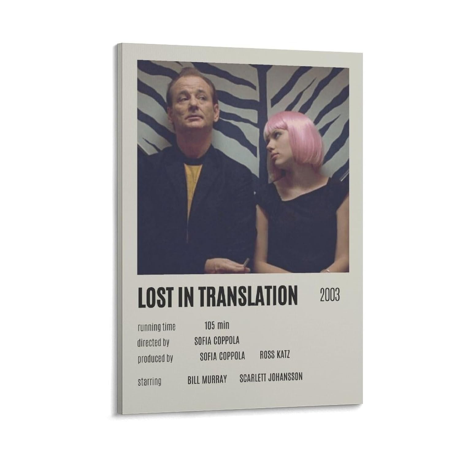Paintings for Wall Decorations Lost In Translation Movie Posters Cool Artwork Wall Art Home Decor Posters Gift Ideas Canvas Art Poster And Wall Art Picture Print Modern Family...
