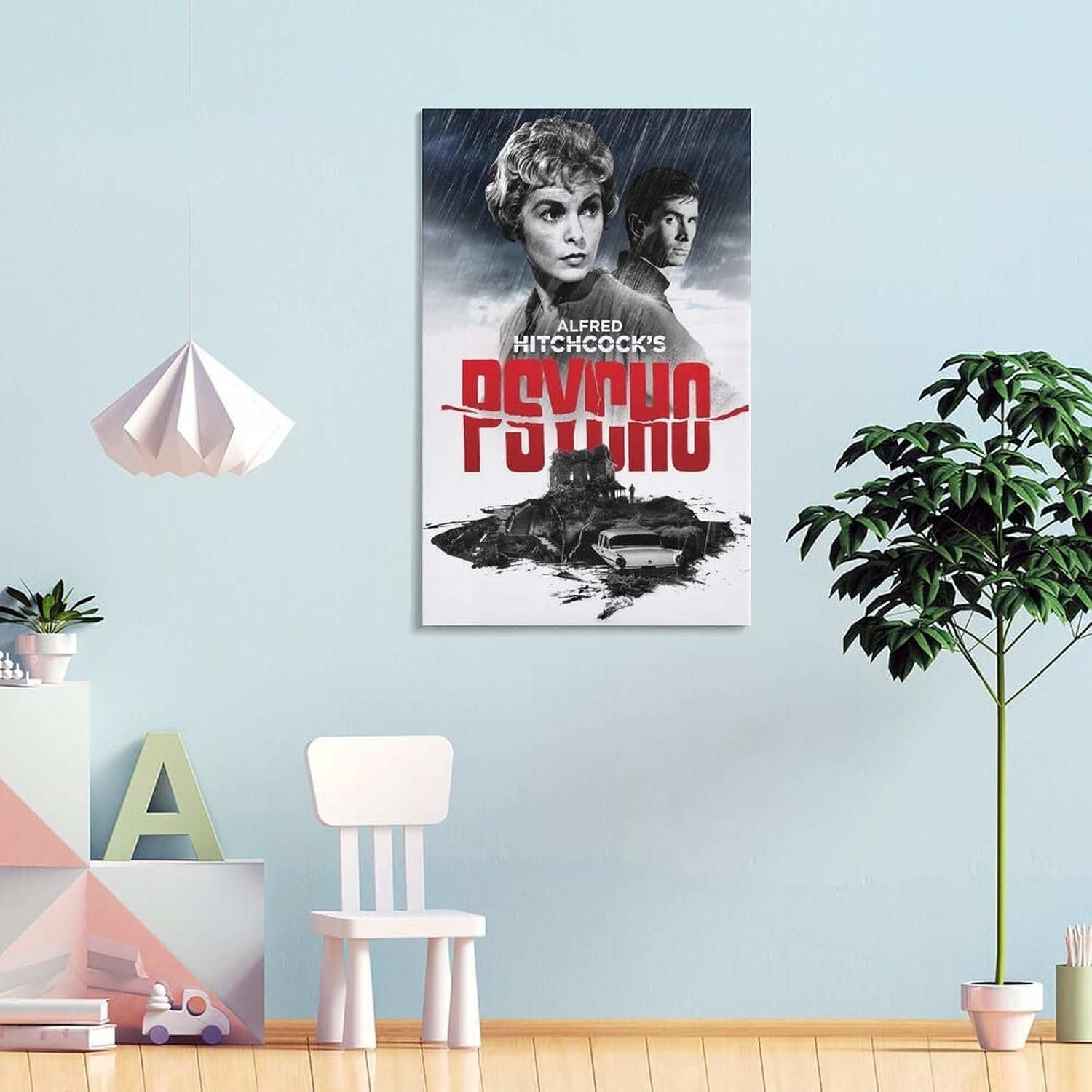 Paintings for Wall Decorations Psycho Movie Posters Custom Poster Canvas Art Poster And Wall Art Picture Print Modern Family Bedroom Decor Posters 24x36inch(60x90cm)