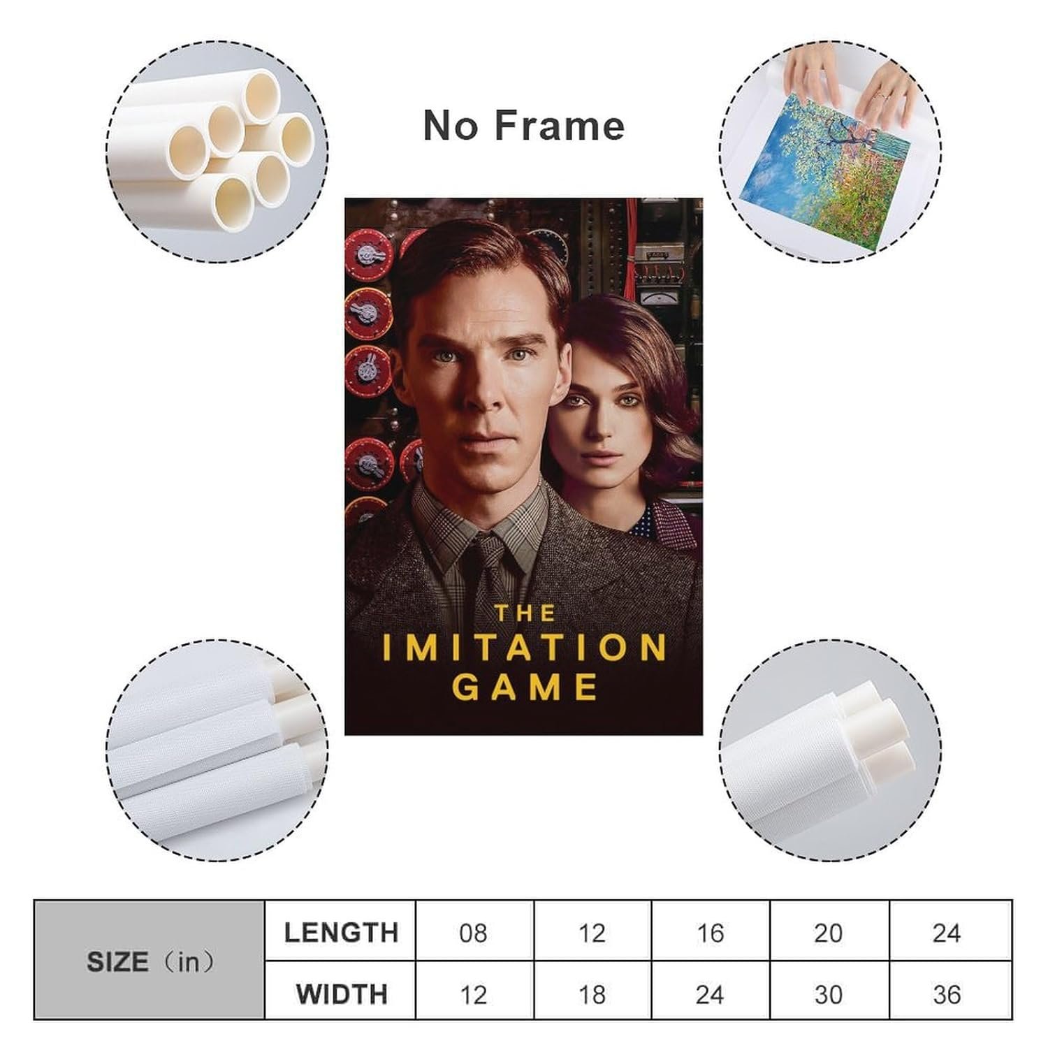 Paintings for Wall Decorations The Imitation Game Movie Posters Custom Poster Prints Poster Decorative Painting Canvas Wall Art Living Room Posters Bedroom Painting...