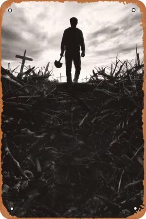 Pet Sematary Movie Horror Movie Poster Metal Tin Sign Vintage Style Wall Plaque Decor 8x12 inch