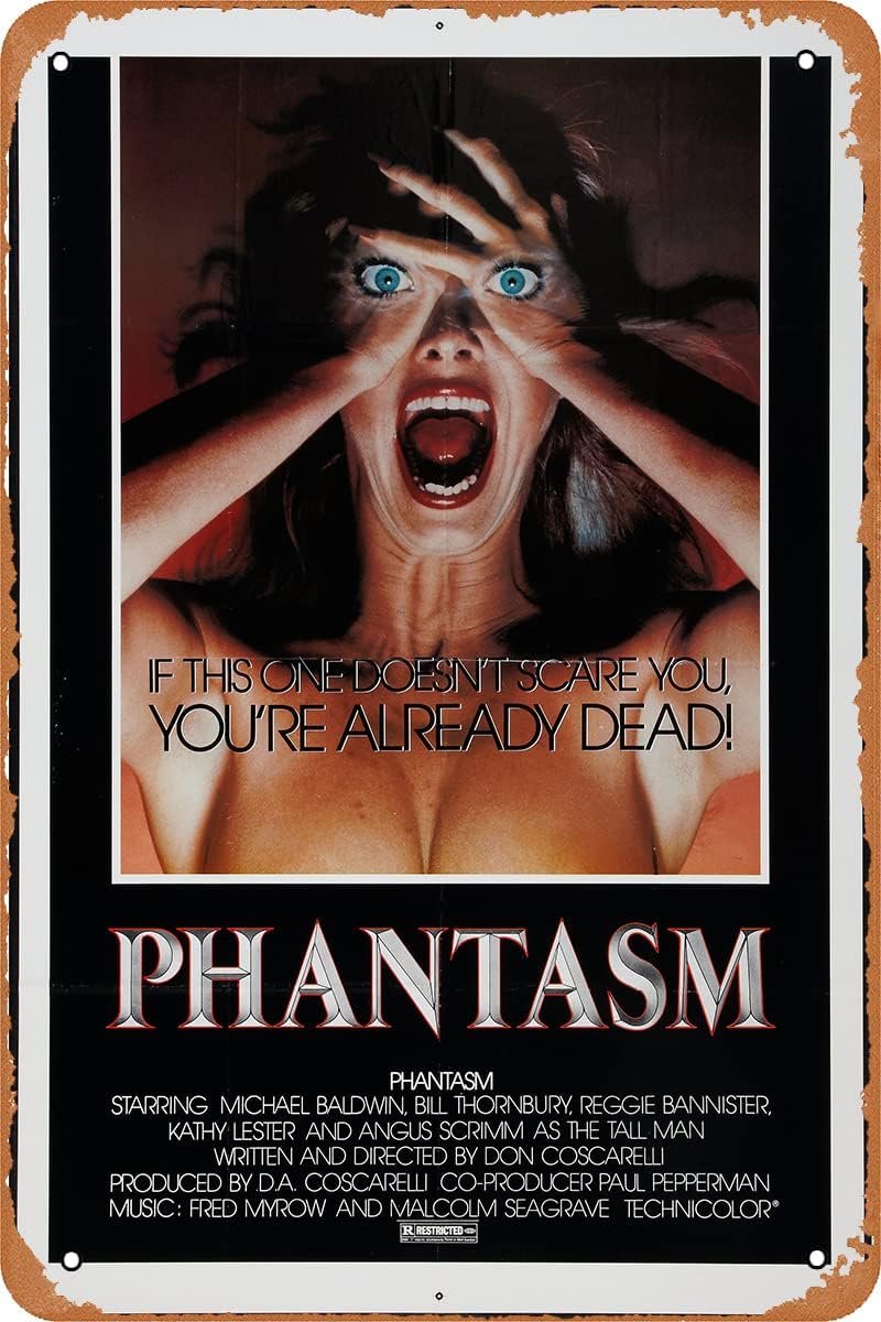 Phantasm Movie Vintage tin Sign for Bar Game room Garage Man cave Kitchen decor Metal Poster 8x12 inch